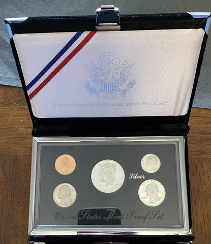 1998-S PREMIER SILVER PROOF SET W/ BOX & COA  FREE U S SHIPPING Cover