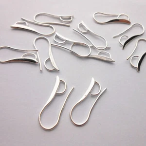 20-50PCS Jewelry Design DIY Findings Semicircular Glossy Ear Hook - Picture 1 of 11