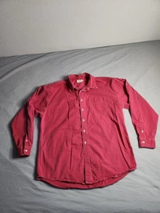 Camisa abotonada de lona vintage de los 90 J Crew Oarsman para hombre talla XL roja peso pesado EE. UU. - Imagen 1 de 10