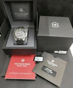 Swiss Army Watch Maverick Black Rubber 241698 Box + Booklets - Picture 1 of 10