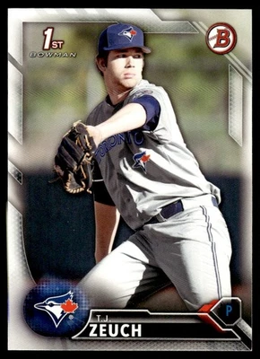 2016 Bowman Draft Picks & Prospects T.J. Zeuch Toronto Blue Jays #BD-69 - Image 1 of 2