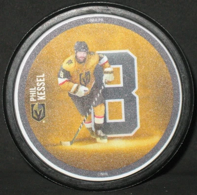 Vegas Golden Knights Phil Kessel Mustang Jugador de Hockey sobre Hielo Puck NHL Licenciado Foto 1 de 3