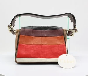CHLOÉ JADE BORSA A TRACOLLA DONNA COLOR BLOCK PATCHWORK PELLE PREZZO AL PUBBLICO £1725 ANNUNCIO - Foto 1 di 11