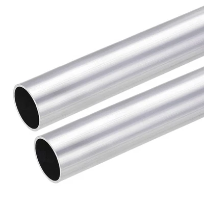 Aluminum Round Tube 30mm OD 27mm Inner 300mm Seamless Straight Tubing 2Pcs - Image 1 of 4