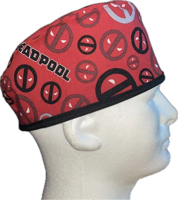 Marvel RARE Deadpool Red Scrub Hat Chemo Cap - Image 1 of 4