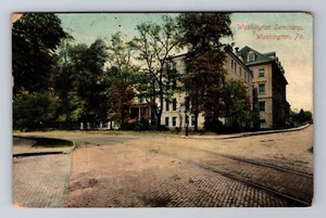 Washington PA-Pennsylvania, Washington Seminary Antique Vintage c1909 Postcard - Bild 1 von 2