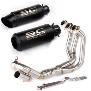 For Yamaha MT-09 FZ09 2014-2020 Exhaust System Front Link Pipe Tail Muffler - Picture 1 of 5