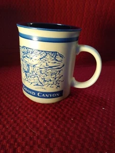 GRAND CANYON ARIZONA Souvenir Mug~ glazed earthenware coffee cup Blue - Picture 1 of 7