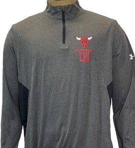 Giacca pullover Under Armour Chicago Bulls NBA nera XL manica lunga quarto cerniera - Foto 1 di 7