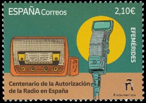 España Spain 5799 2024 Centenario de la autorización de la radio en España - Imagen 1 de 1