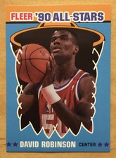 David Robinson 1990-91 Fleer All-Stars Insert #10 San Antonio Spurs HOF Mint