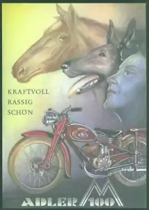 Adler M 100 1949 Frankfurt Motorrad Prospekt Verkaufsprospekt sales brochure RP - Bild 1 von 3