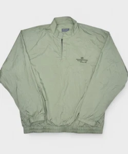 Descente Jacket Mens XL Green Windbreaker Snap Pullover International Collection - Picture 1 of 12