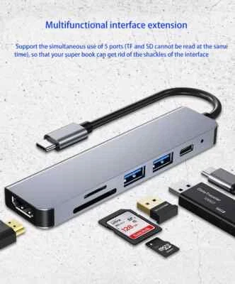 7 in 1 USB C HUB HDMI Multiport Card Reader Docking Station For Macbook Pro/Air - Image 1 of 4
