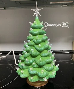 ceramic christmas tree, 12 In To Star Top - Picture 1 of 3
