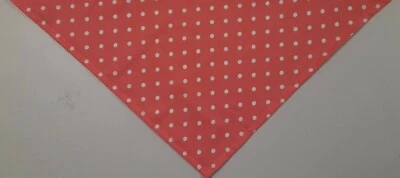 Pañuelo/bufanda para perro, atado, melocotón, blanco, lunares, hecho a medida por Linda, L Foto 1 de 3