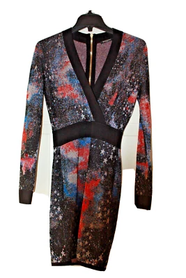 Balmain Constellation Jacquard Mini Dress Womens Size 36 NWOT - Image 1 of 4