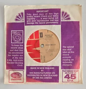 BRUCE WELCH(THE SHADOWS) "SONG FOR YESTERDAY" NZ BLACK 7" SP - Picture 1 of 4