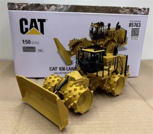 per CATERPILLAR 836 Compattatore Discarica Giallo 1:50 Camion Modello Precostruito - Foto 1 di 5