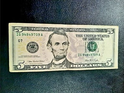 2006 $5 Mis-Cut Error NOTE - Image 1 of 4