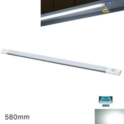 BARRA A LED CUCINA LUCE FREDDA SENSORE MOVIMENTO SOTTO PENSILE RICARICABILE 58CM - Immagine 1 di 2