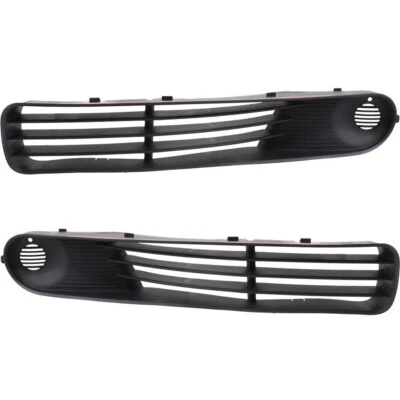 Bumper Grille Pontiac G6 LH & RH Textured Gray Plastic Set 2 New For 2005-2009 Foto 1 de 4