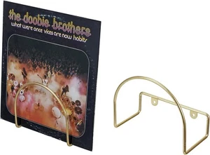 Wall Mounted Brass Metal Vinyl LP Record Holder, Album Floating Shelf, Set of 2 - Picture 1 of 7