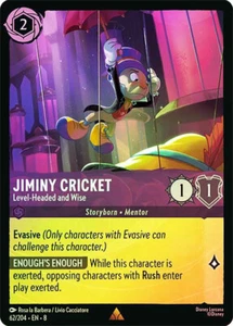 Lorcana COLD FOIL Jiminy Cricket - Cabezal nivelado y sabio - Reign of Jafar # - Imagen 1 de 1
