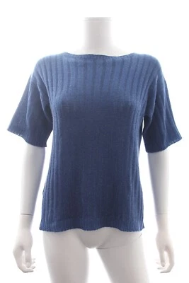 Prada Ribbed Wool and Cashmere-Blend Sweater / Blue - Image 1 of 4