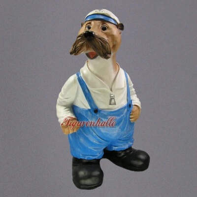 Fischer Seemann Kapitän Robbe Seehund Figur Statue Skulptur Syld Deko Maritim - Bild 1 von 4