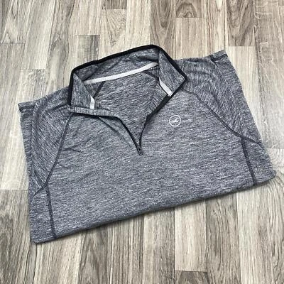 HOLLISTER 1/4 Zip Pullover Stretch Grey Athletic Outdoor Shirt Men's Size Large Foto 1 de 4