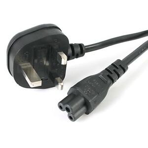 C5 Cable Lead / UK Type Plug for Laptop Adapter Dell Laptop Power Supply 2 Meter