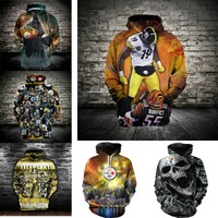 Pittsburgh Steelers Hoodies Hooded Pullover Sweatshirt Fan Team Men Women