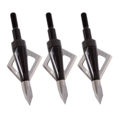 Wasp Boss 100 Grain Fixed Blade Broadhead Arrow SST Tip Alignment 3 Pack Hunting - Image 1 of 2