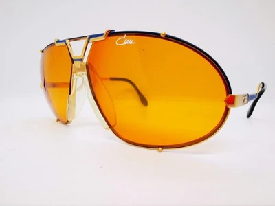 Vintage Cazal Mod 906 Sunglasses - Gold/Blue - Rare! - Image 1 of 4