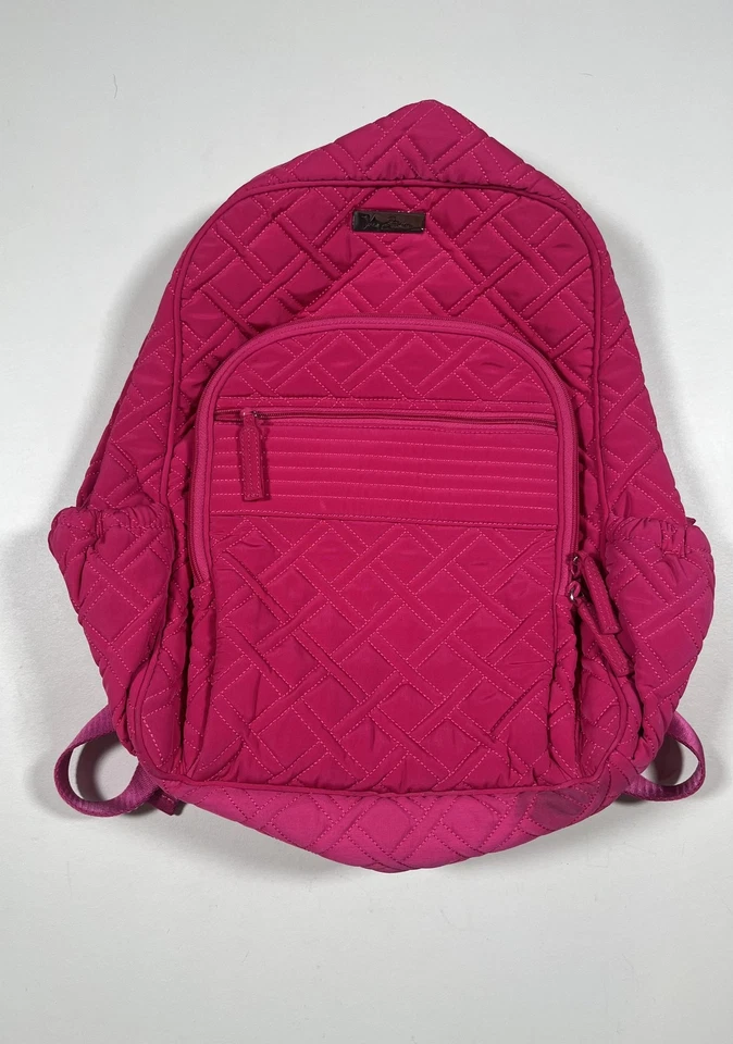 Mochila Vera Bradley Mujer Rosa Acolchada Microfibra Bolsillos con Cremallera Mochila Escolar Foto 1 de 4