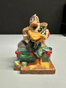 VINTAGE 1996 LOONEY TUNES DAFFY DUCK CHRISTMAS CANDLE 6" - Picture 1 of 9