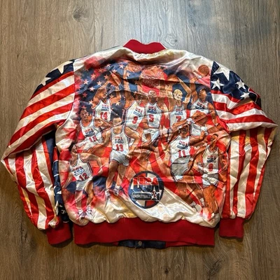 1992 Olympics Dream Team USA Basketball Chalk Line Jacket XL Best Team Ever Made - Image 1 of 4