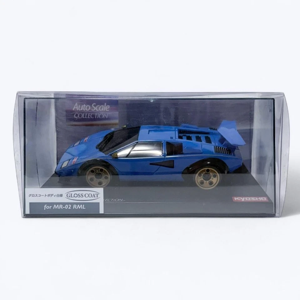 Kyosho MINI-Z Lamborghini Countach LP500S Blue 1 27 brand new good  from japan - Image 1 of 4