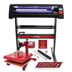Bundel: 720 cm Pixmax LED Vinyl snijplotter + Swing hitte pers 38 cm - - Afbeelding 1 van 9