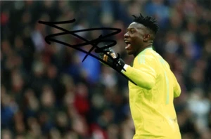 FOTO DE ACCIÓN 6x4 firmada por AJAX, MAN UNITED & CAMERÚN: ANDRE ONANA + CERTIFICADO DE AUTENTICIDAD - Imagen 1 de 1