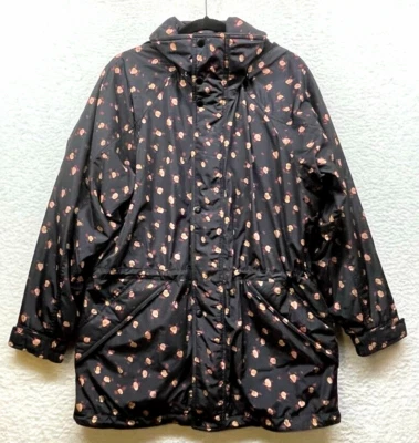 Chaqueta Cabi Mujer Mediana Negra Lluvia Día Chaqueta Flor Ráfaga Capucha Cremallera 4115 Foto 1 de 4