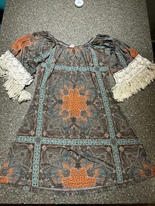 Pink Coconut Boutique - Crochet Bell Sleeves Above Knee Dress - Size Small - Picture 1 of 2