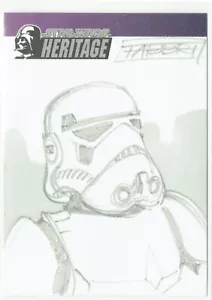 Star Wars Heritage 2005 Topps Artist Sketch Card Davide Fabbri - Stormtrooper - Picture 1 of 2