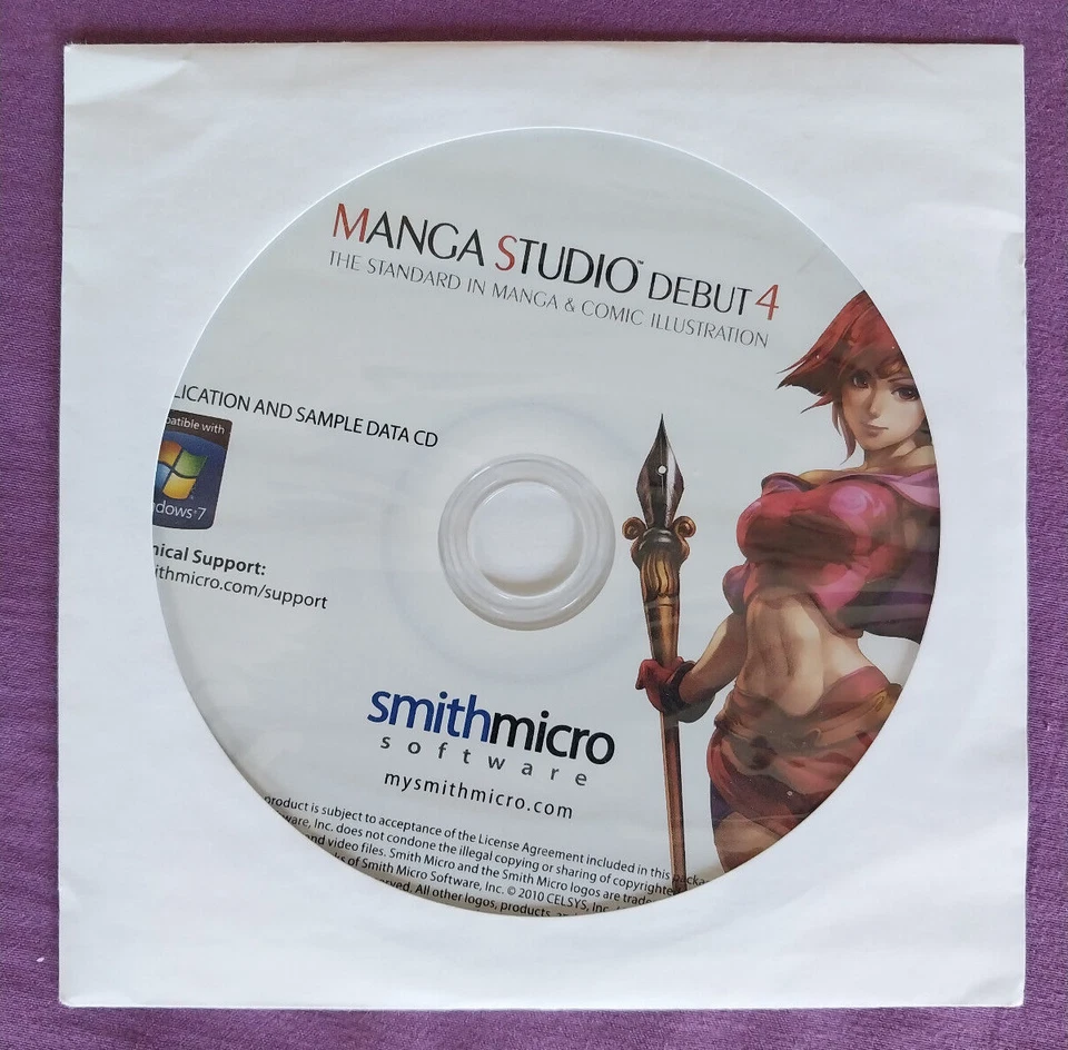 Manga Studio Debut 4 DISCS ONLY Anime Comic Graphic Novel Cartoon Creator Vista - Image 1 of 4