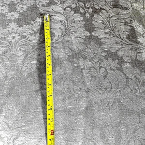 Pindler Gray Damask Fabric Sample Polyester Linen Semi Sheer 22" x 26" - NWT - Picture 1 of 7