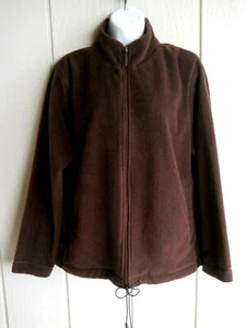 "Chaqueta para mujer M Carolyn Taylor marrón oscuro lana con cremallera frontal manga larga 45" - Imagen 1 de 9
