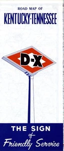 1958 D-X Road Map: Kentucky Tennessee NOS - Bild 1 von 1