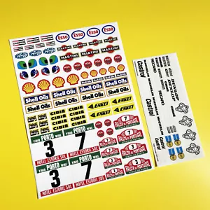 RC 10th Scale RALLY PORTUGAL 1982 stickers decals door numbers logos - Picture 1 of 3