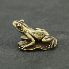 Solid Brass Frog Figurines Small Statue Home Ornaments Animal Figurines Gift